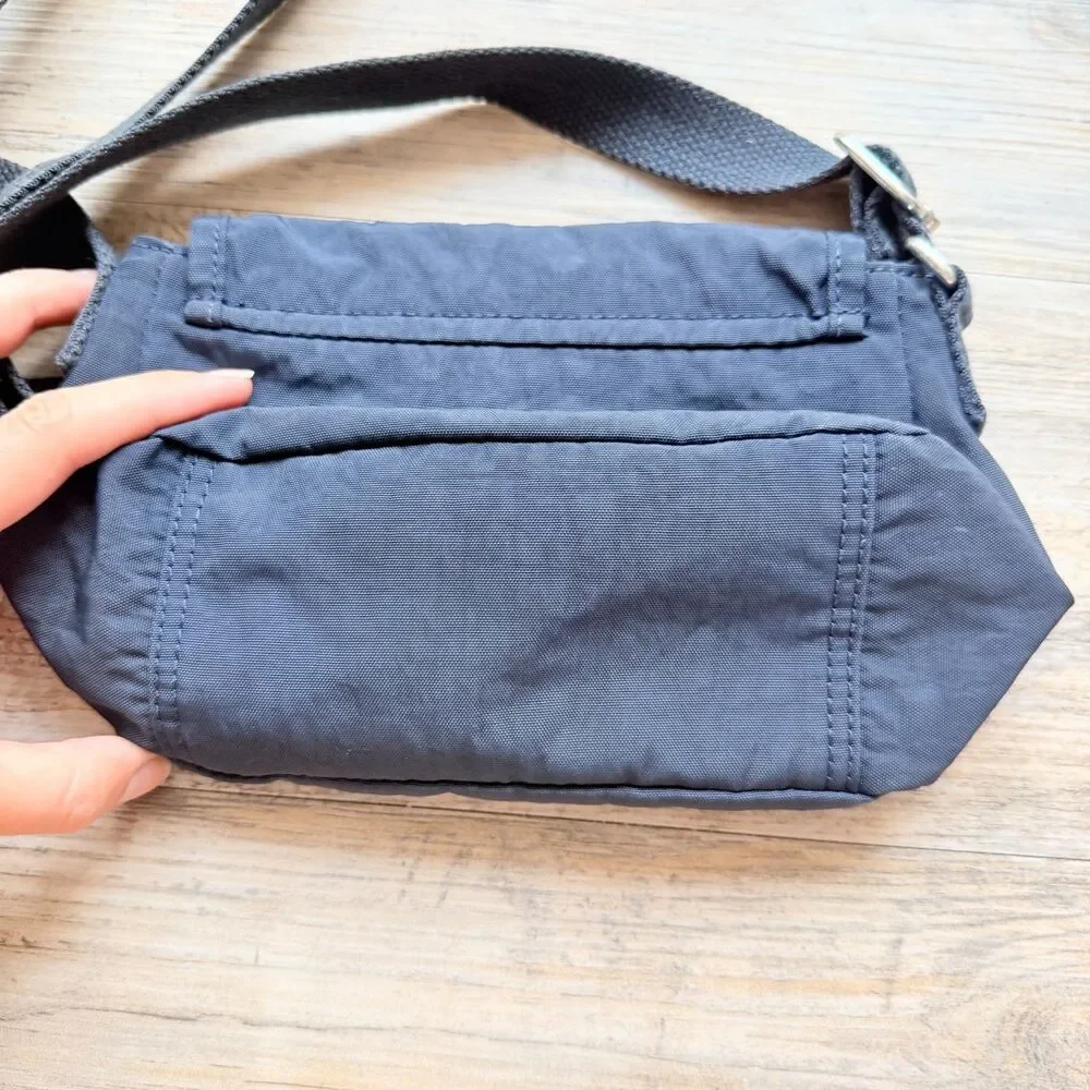 Kipling Sabian Mini Crossbody Bag Blue Nylon Travel Everyday Zip Purse